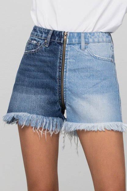 Trinity Two Tone Denim Shorts