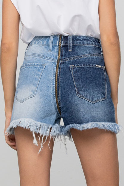 Trinity Two Tone Denim Shorts