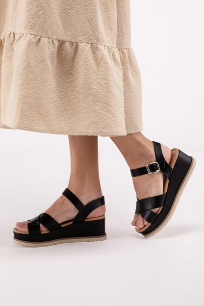 Cleo Crossover Platform Wedge