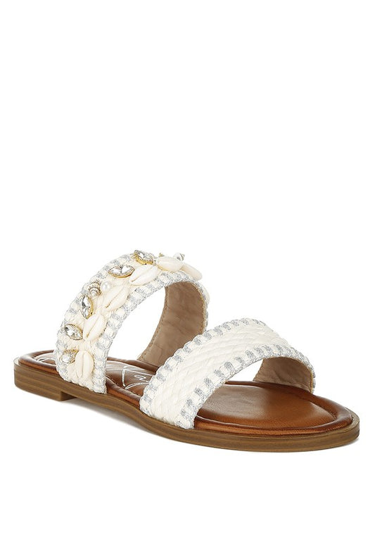 Camille Coastal Raffia Slip On Sandals