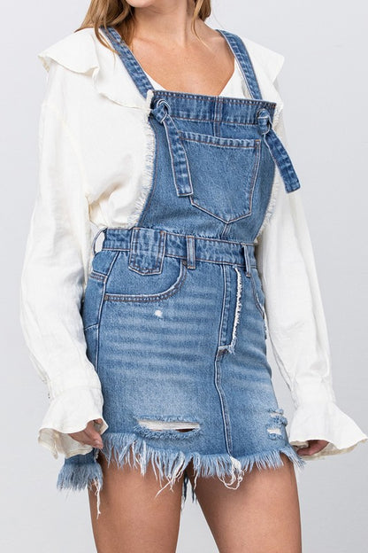 Fay Denim Overall Skirt