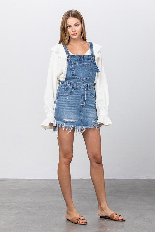 Fay Denim Overall Skirt