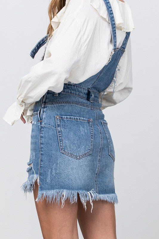 Fay Denim Overall Skirt