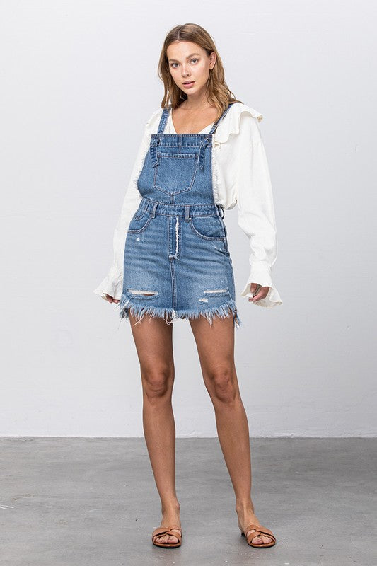 Fay Denim Overall Skirt