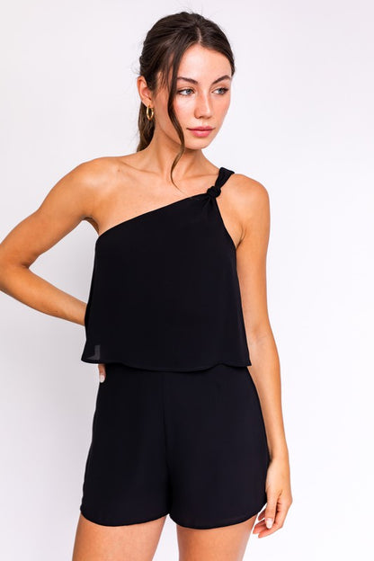 Kennedy One Shoulder Tie Romper