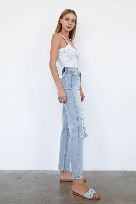 Gia High Waist Distressed Jeans