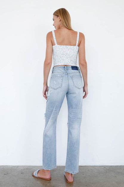 Gia High Waist Distressed Jeans