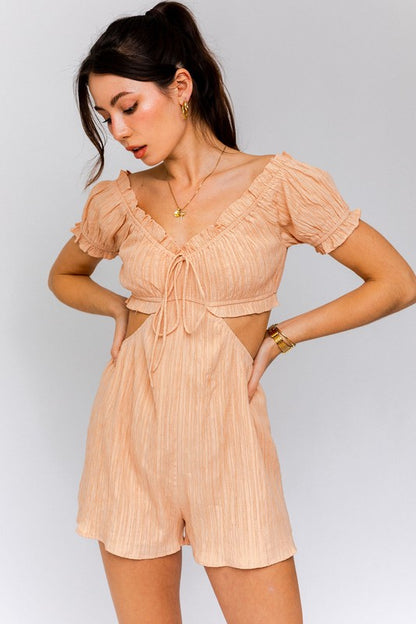 Isabella Cutout Ruffle Romper