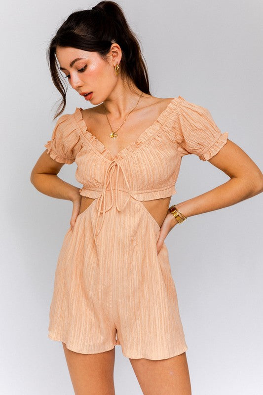 Isabella Cutout Ruffle Romper