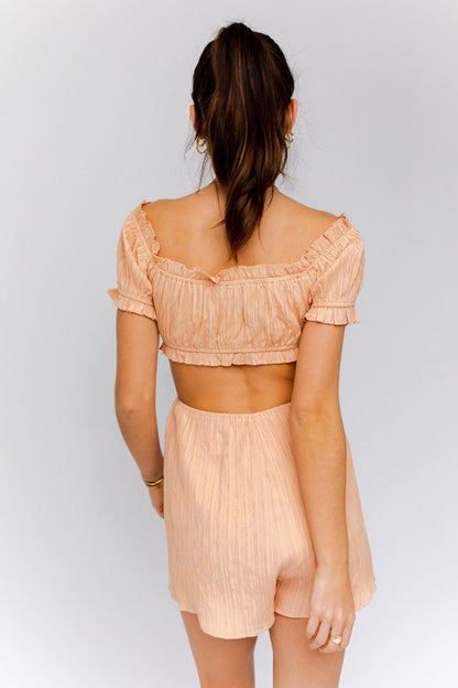 Isabella Cutout Ruffle Romper