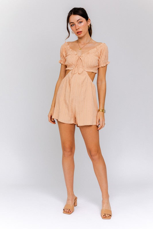 Isabella Cutout Ruffle Romper