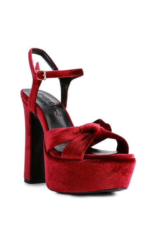 Jasmine Velvet Platform Heels