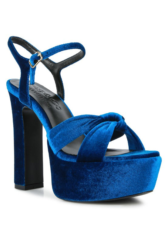 Jasmine Velvet Platform Heels