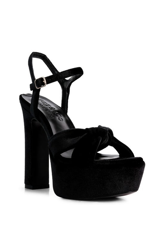 Jasmine Velvet Platform Heels