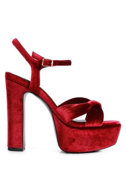 Jasmine Velvet Platform Heels