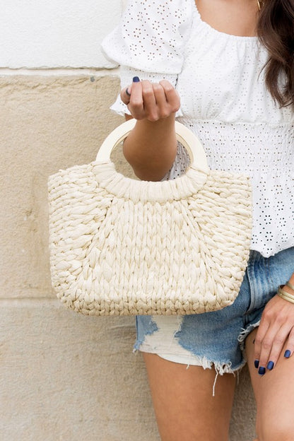 Tori Woven Drawstring Tote