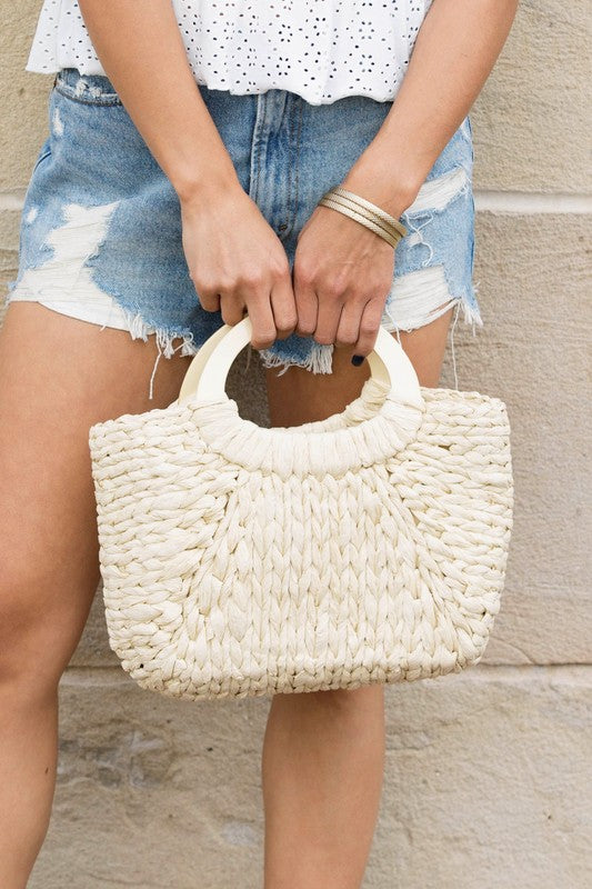 Tori Woven Drawstring Tote