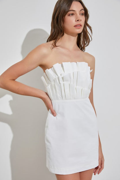 Elliana Strapless Ruffle Mini Dress