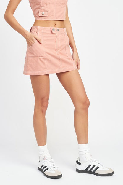 Luna Cargo Mini Skirt