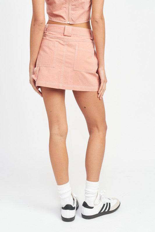 Luna Cargo Mini Skirt