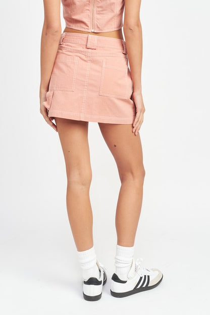 Luna Cargo Mini Skirt