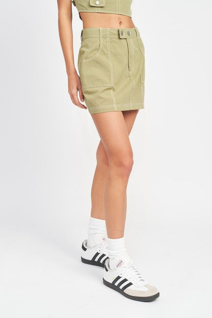 Luna Cargo Mini Skirt