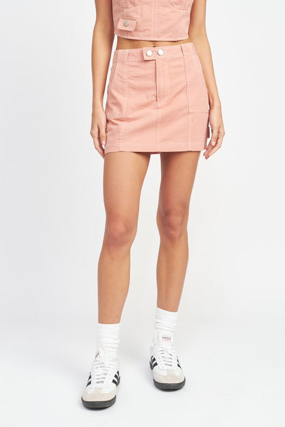 Luna Cargo Mini Skirt