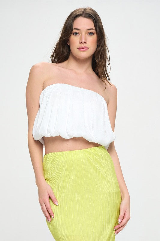 Kinley Plisse Bubble Tube Top