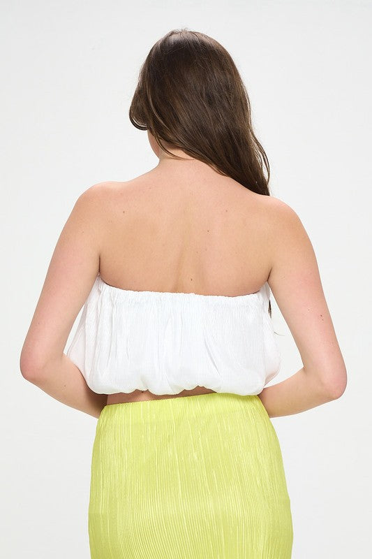 Kinley Plisse Bubble Tube Top