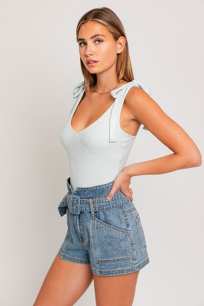 Skyla Tie Shoulder Bodysuit