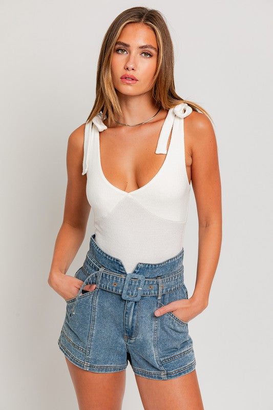 Skyla Tie Shoulder Bodysuit