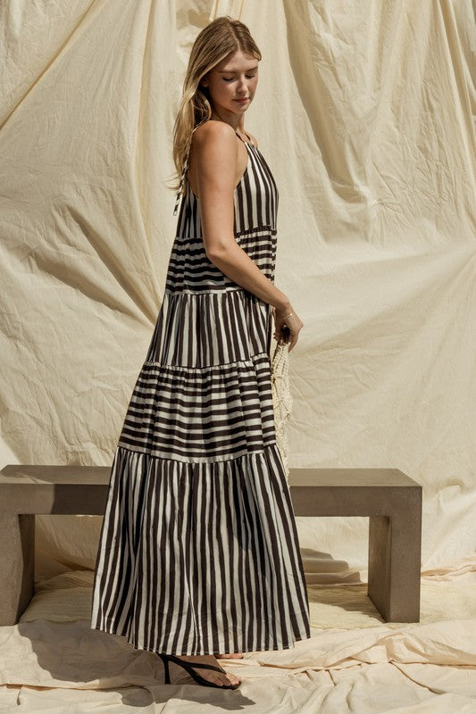 Lydia Striped Maxi Dress