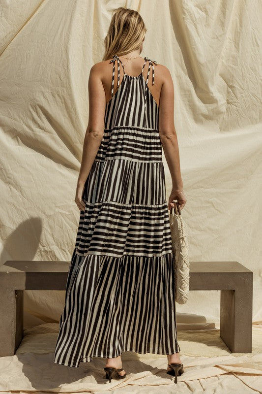 Lydia Striped Maxi Dress