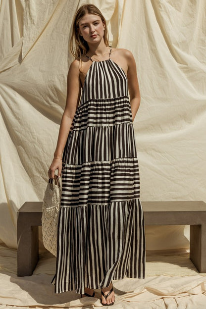 Lydia Striped Maxi Dress