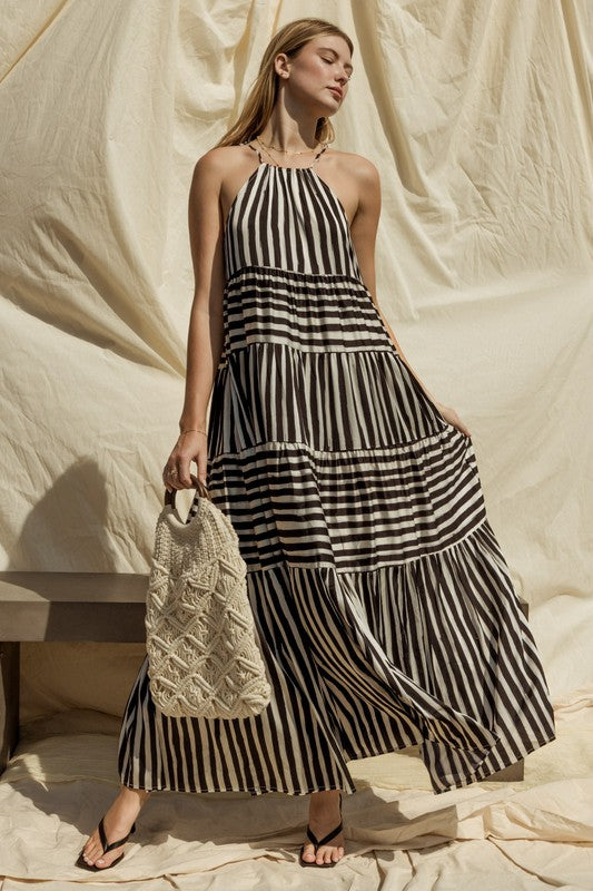 Lydia Striped Maxi Dress