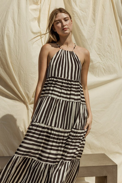 Lydia Striped Maxi Dress