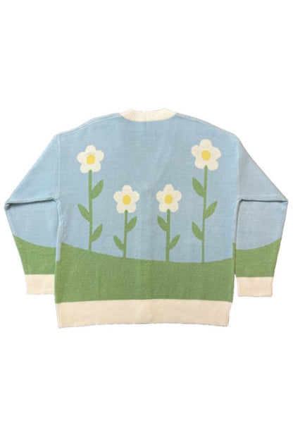 Viola Flower Field Cardigan