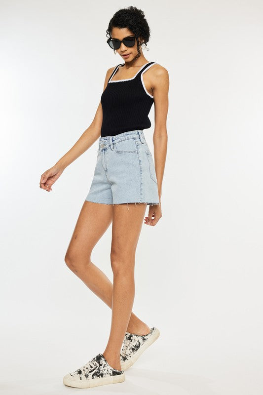 Mallory High Rise Denim Shorts