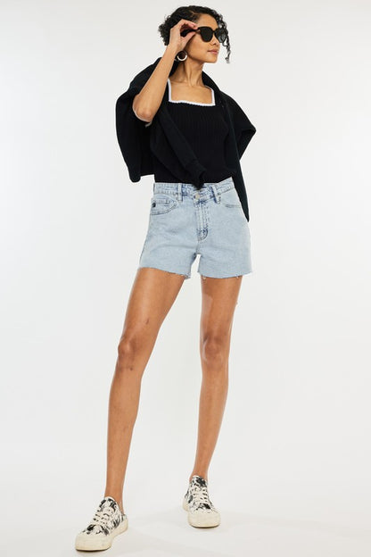 Mallory High Rise Denim Shorts