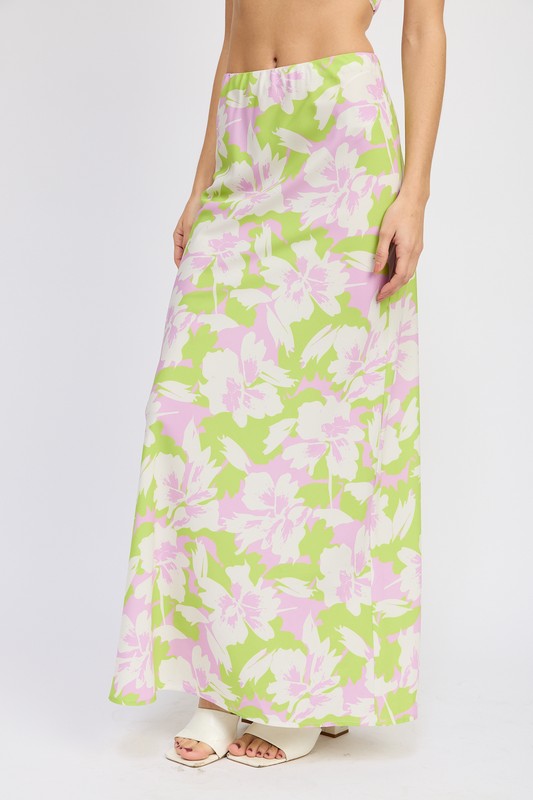 Aemie Tropical Floral Maxi Skirt - Set