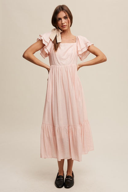 Everly Ruffle Sleeve Maxi Dress