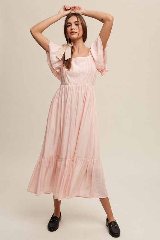 Everly Ruffle Sleeve Maxi Dress