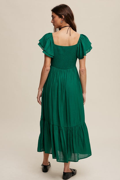 Everly Ruffle Sleeve Maxi Dress