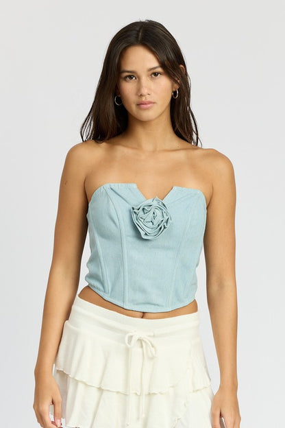 Rosalie Denim Corset Top