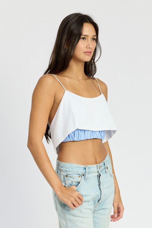 Samantha Abstract Crop Top