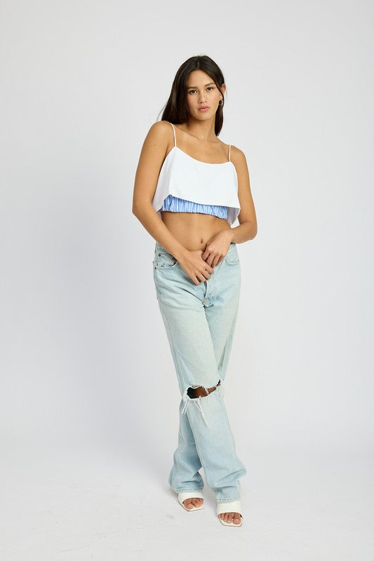 Samantha Abstract Crop Top