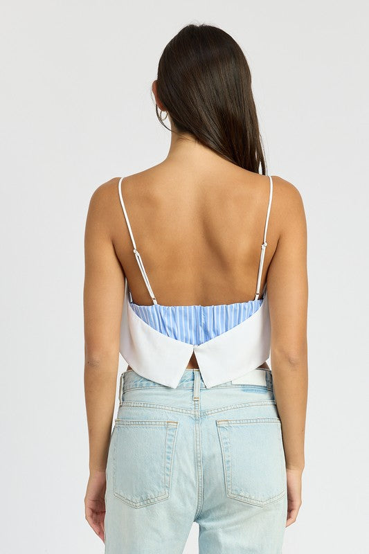 Samantha Abstract Crop Top