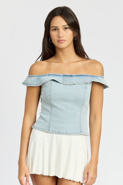 Rowan Off Shoulder Bustier Top