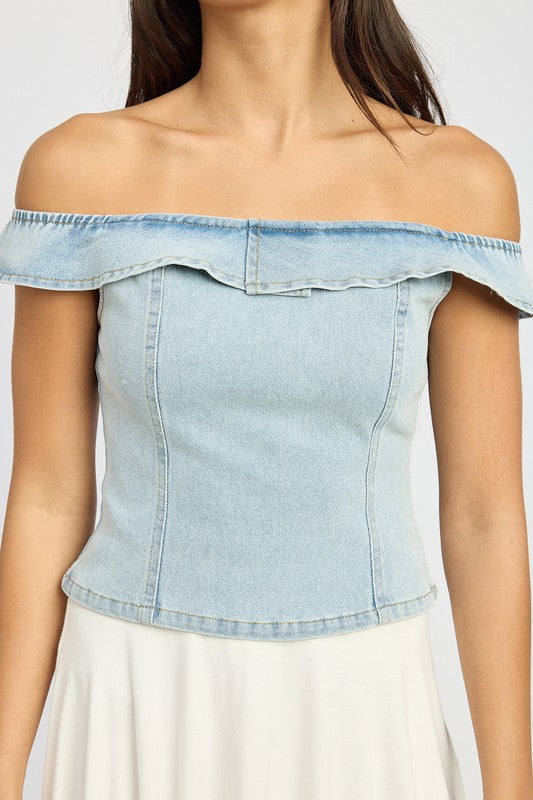 Rowan Off Shoulder Bustier Top