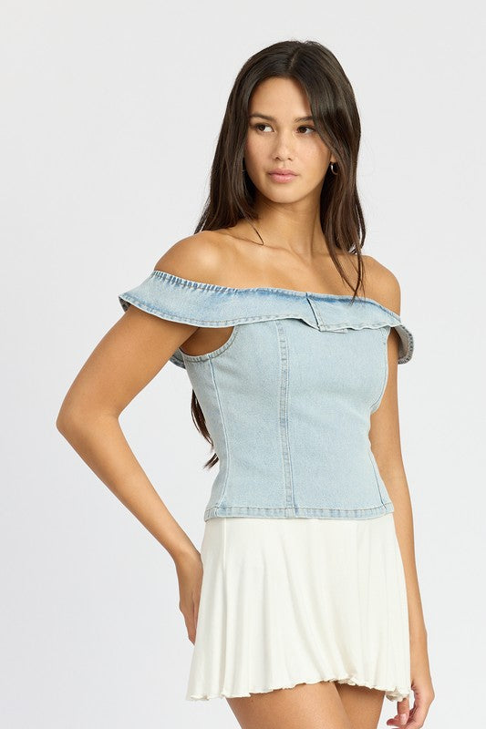 Rowan Off Shoulder Bustier Top